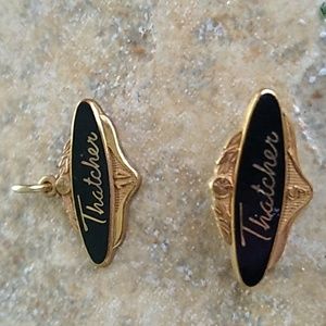 Thatcher Glass Brooch & Charm